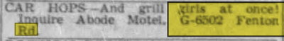 Abode Motel - Jun 20 1957 Article (newer photo)